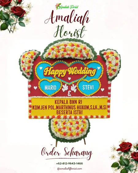 Papan Bunga Pernikahan Saparua Timur